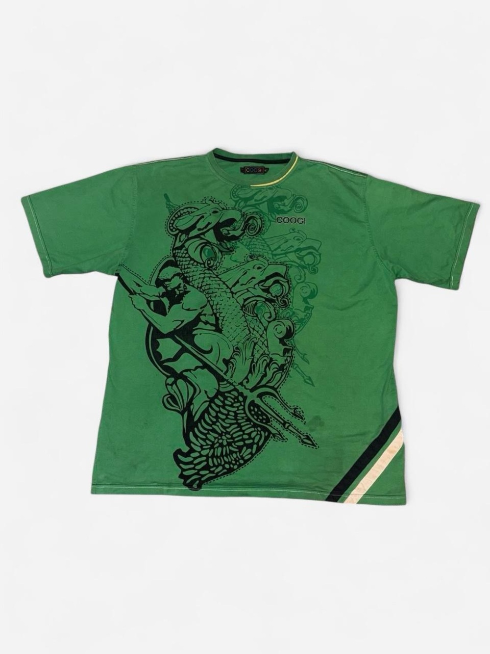 Vintage Y2K COOGI tee with grunge Poseidon and Hydra design